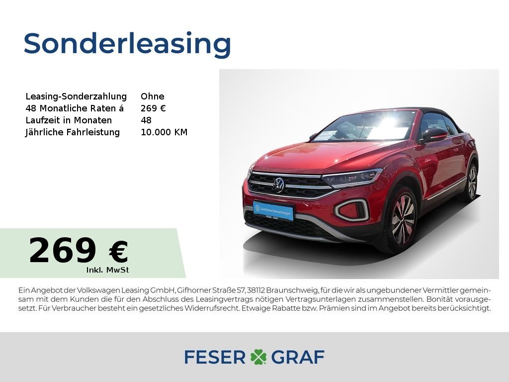 Volkswagen T-Roc Cabrio 1.0 TSI Goal Navi RüKa Sitzh. 17"