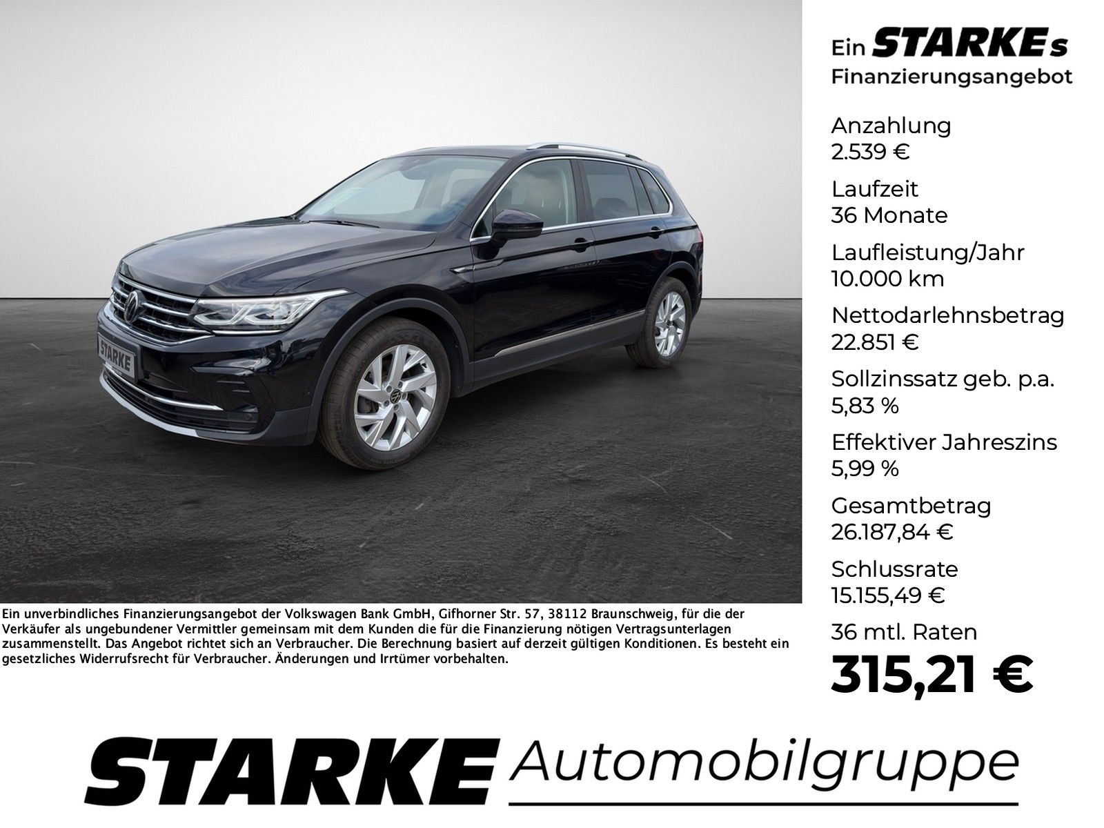 Volkswagen Tiguan 2.0 TDI DSG Elegance  AHK Navi LED Kamera