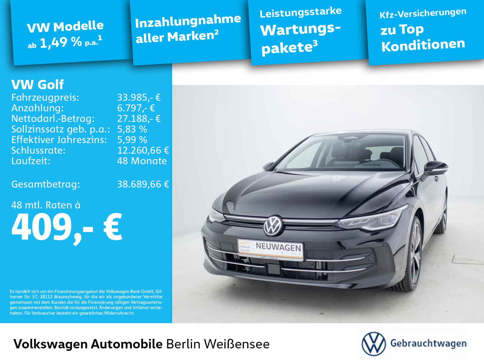Volkswagen Golf VIII 1.5 eTSI Style DSG*MATRIX*NAV*ACC*HUD*, миниатюра 2