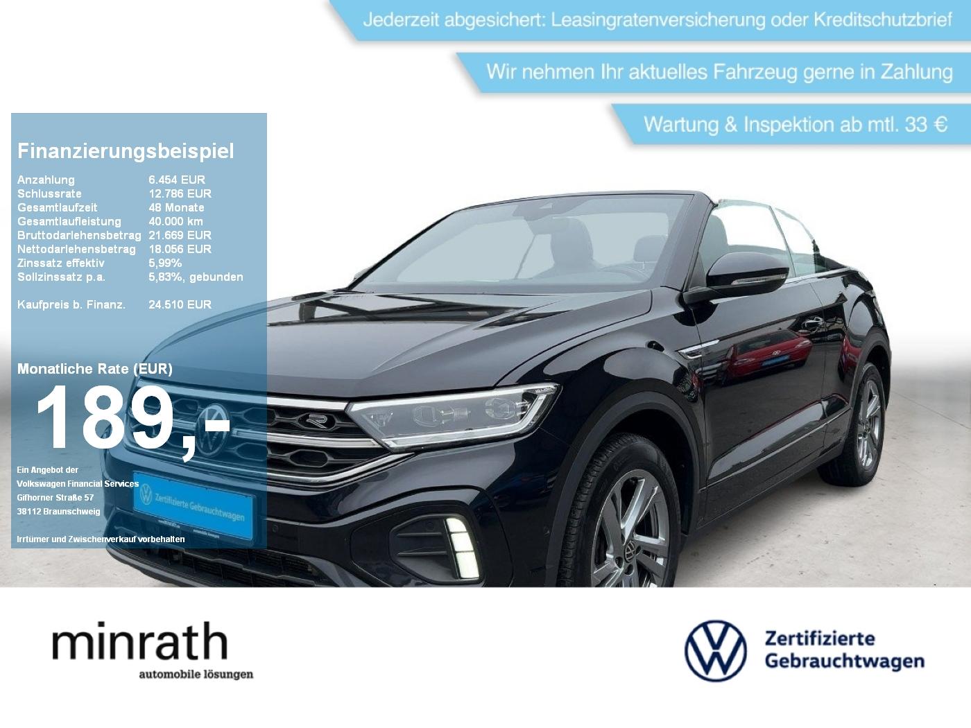 Volkswagen T-Roc Cabriolet R-Line 1.5 TSI DSG MATRIX+NAV+ST