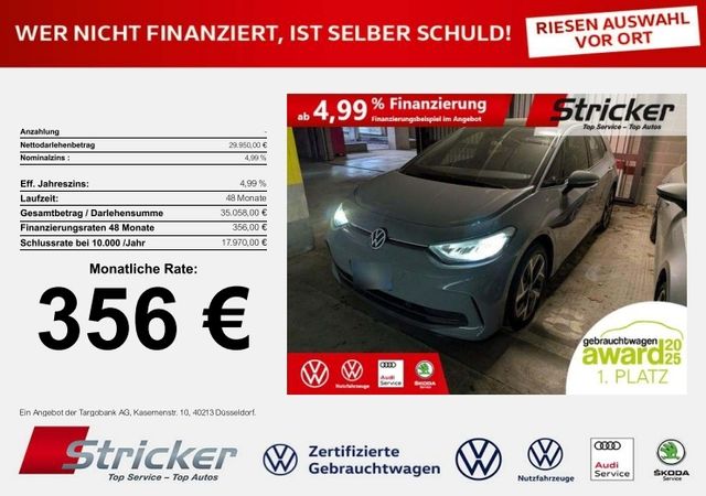 VW ID.3 Pro S 150/77 356,-ohne Anzahlung ACC App-Co
