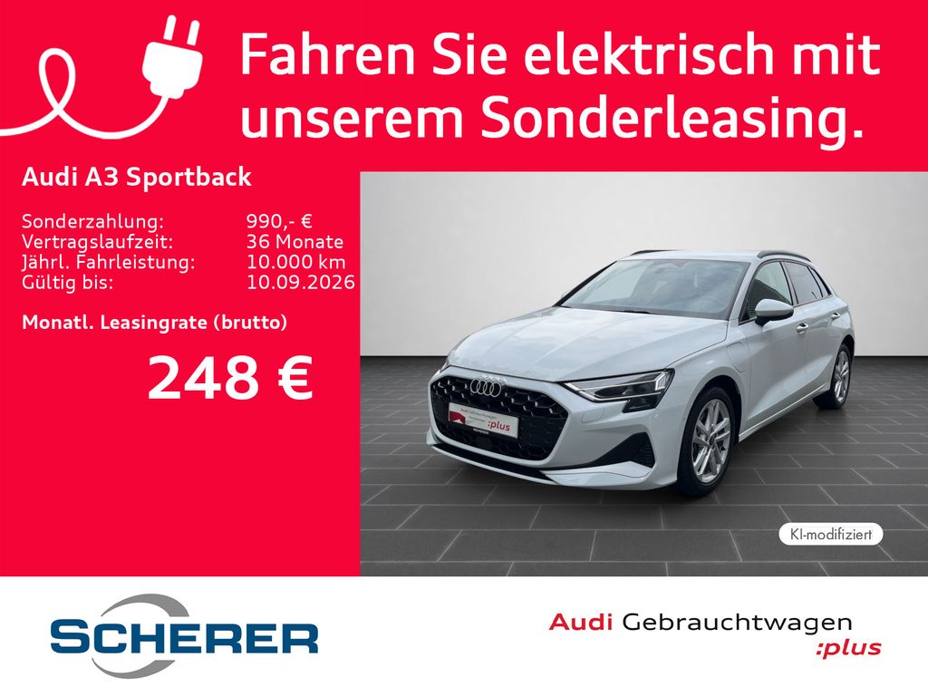 Audi A3 Sportback TFSIe Advanced MMI+ AHK PARKASSIST+
