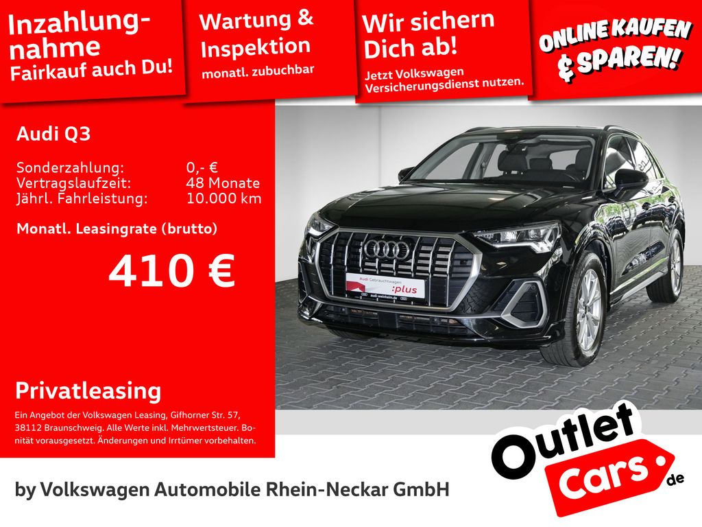 Abbildung Leasingangebot Audi Q3 45 TFSIe S-tronic S-Line AHK LED Virtual Navi