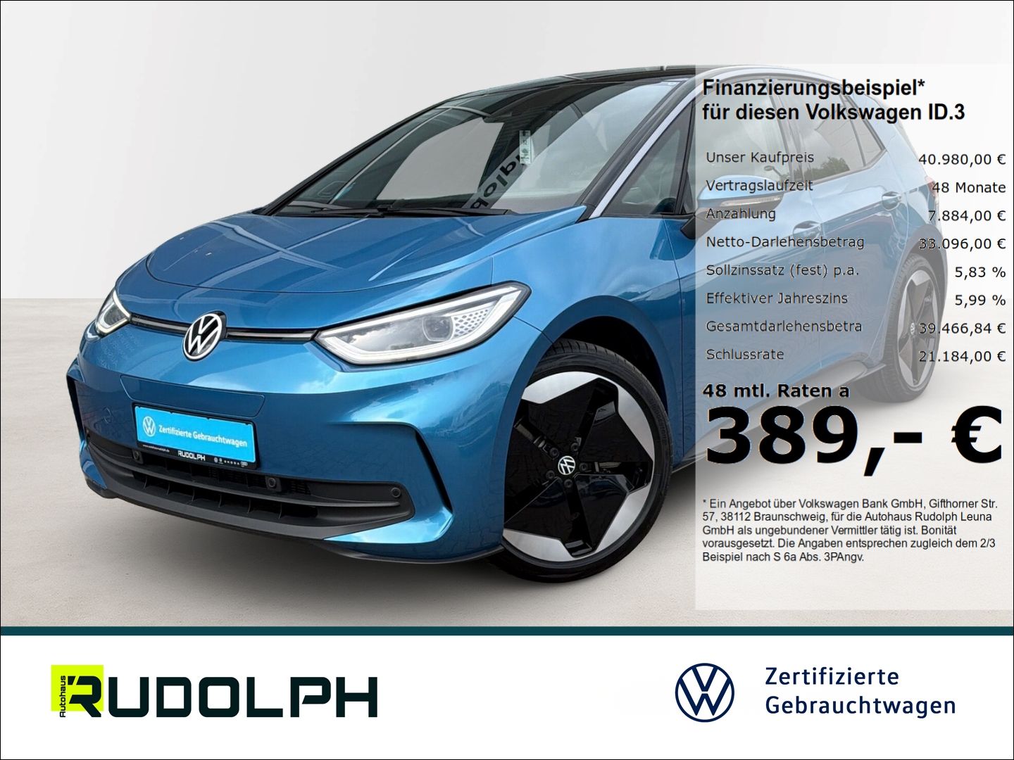 VW ID.3 Pro S HUD LED Navi BT SHZ ACC Fernlichtass.