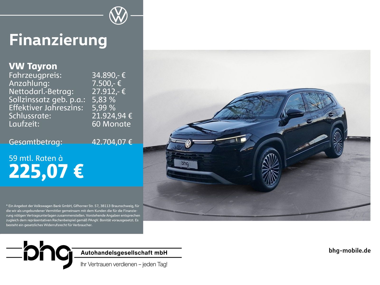 Volkswagen Tayron Life 1.5 eTSI DSG #AHK #MATRIX-LED #7-SIT
