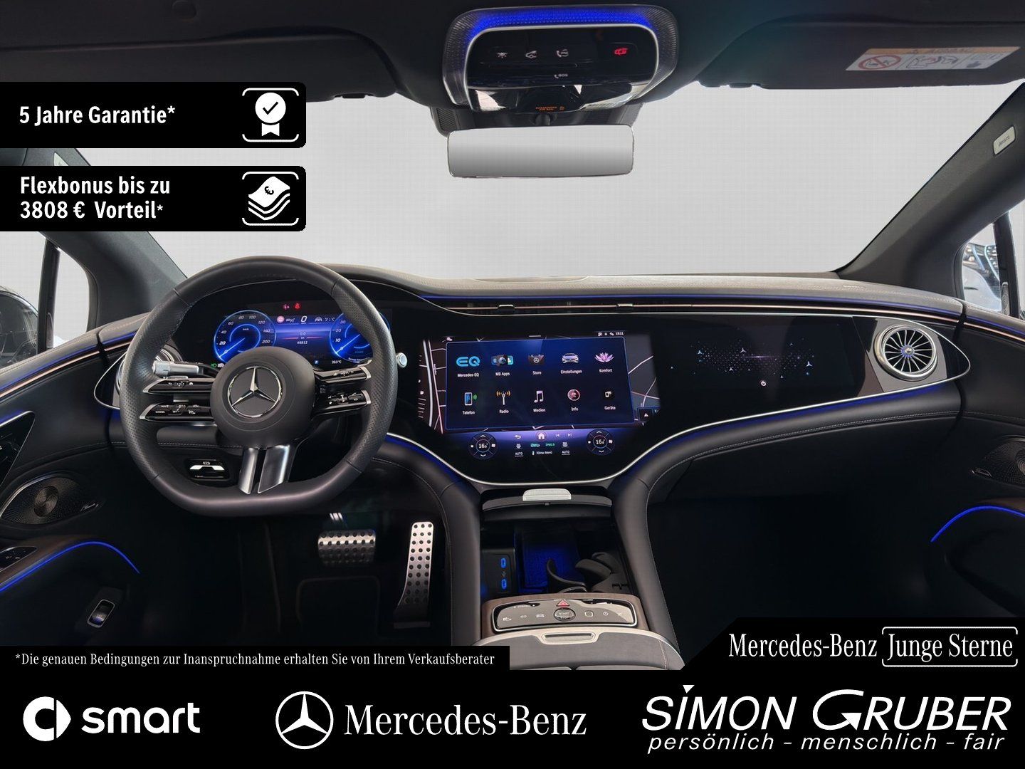 Fahrzeugabbildung Mercedes-Benz EQS 580 4M AMG Pano Hyper Sitzklima Massage