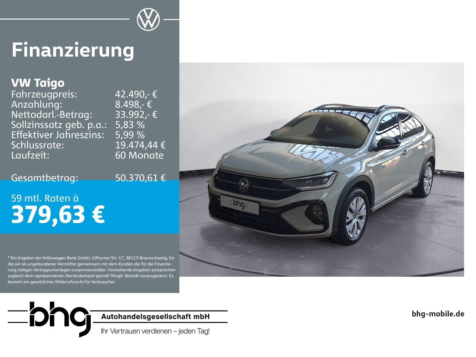 Volkswagen Taigo R-Line 1,5 l TSI OPF (150 P S) 7-Gang-Dopp