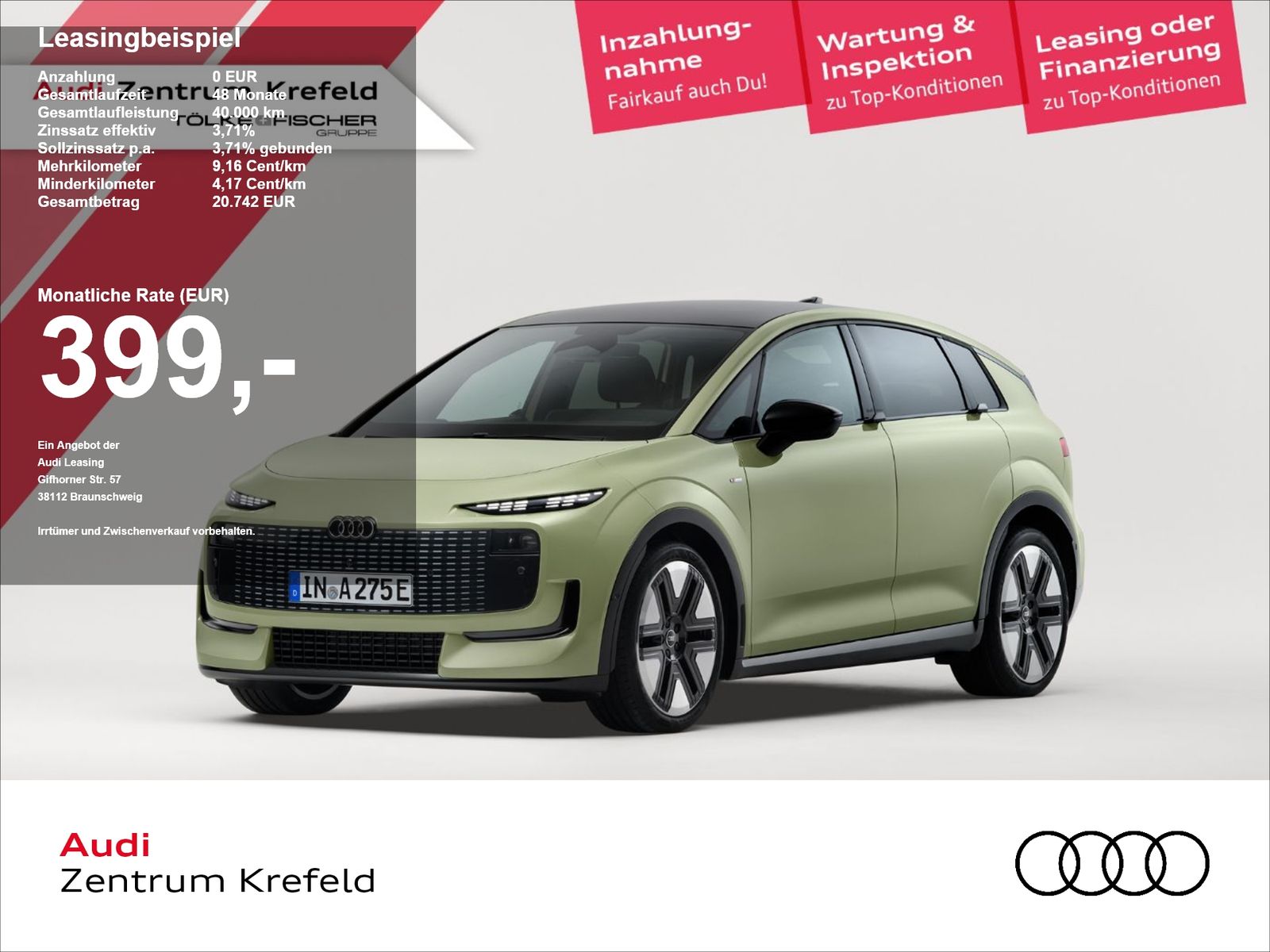 Audi A2 e-tron 125 kW ACC AUT Kam. Navi Standh. LED