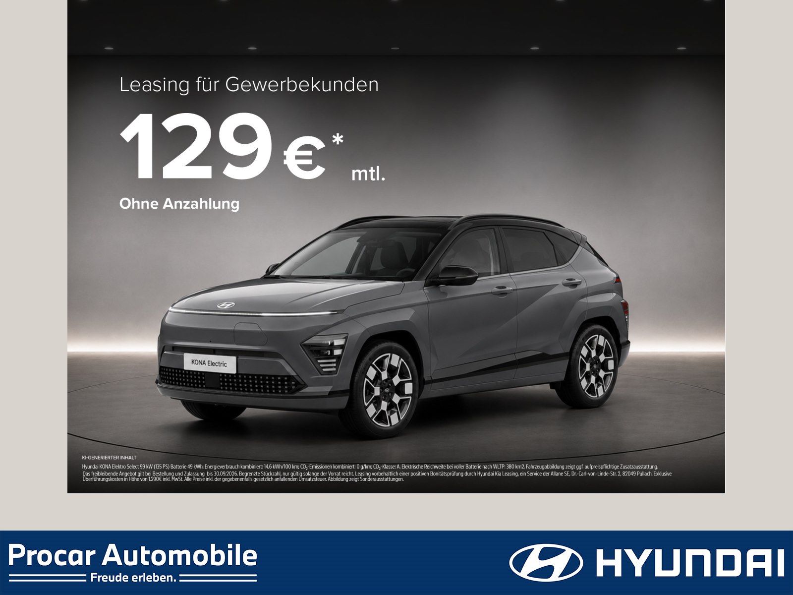 Hyundai Kona Select Elektro 2WD ACC NAVI LED PDC V+H LM
