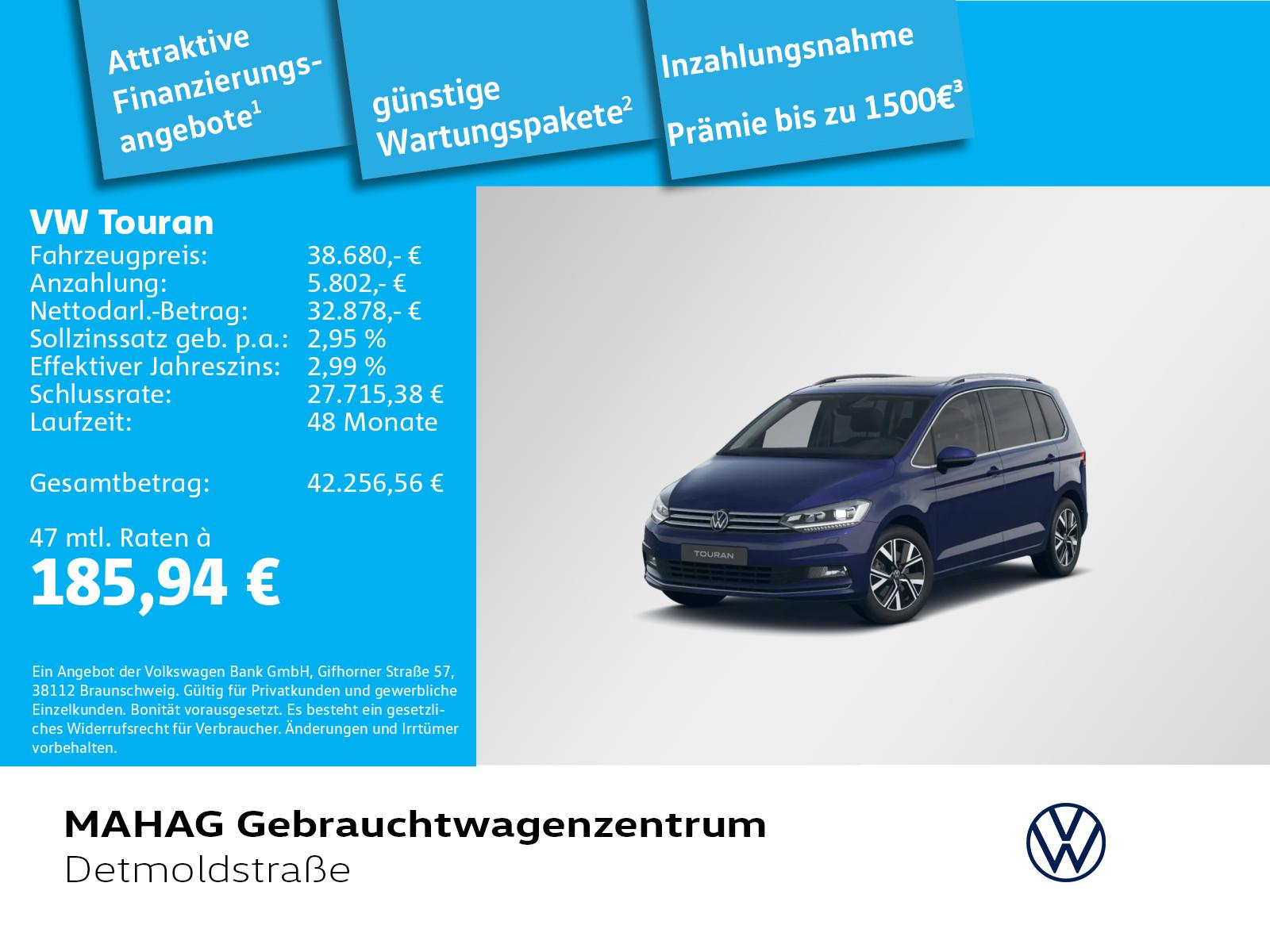 Volkswagen Touran Highline 2.0 TDI AHK LED Navi Pano ParkAs