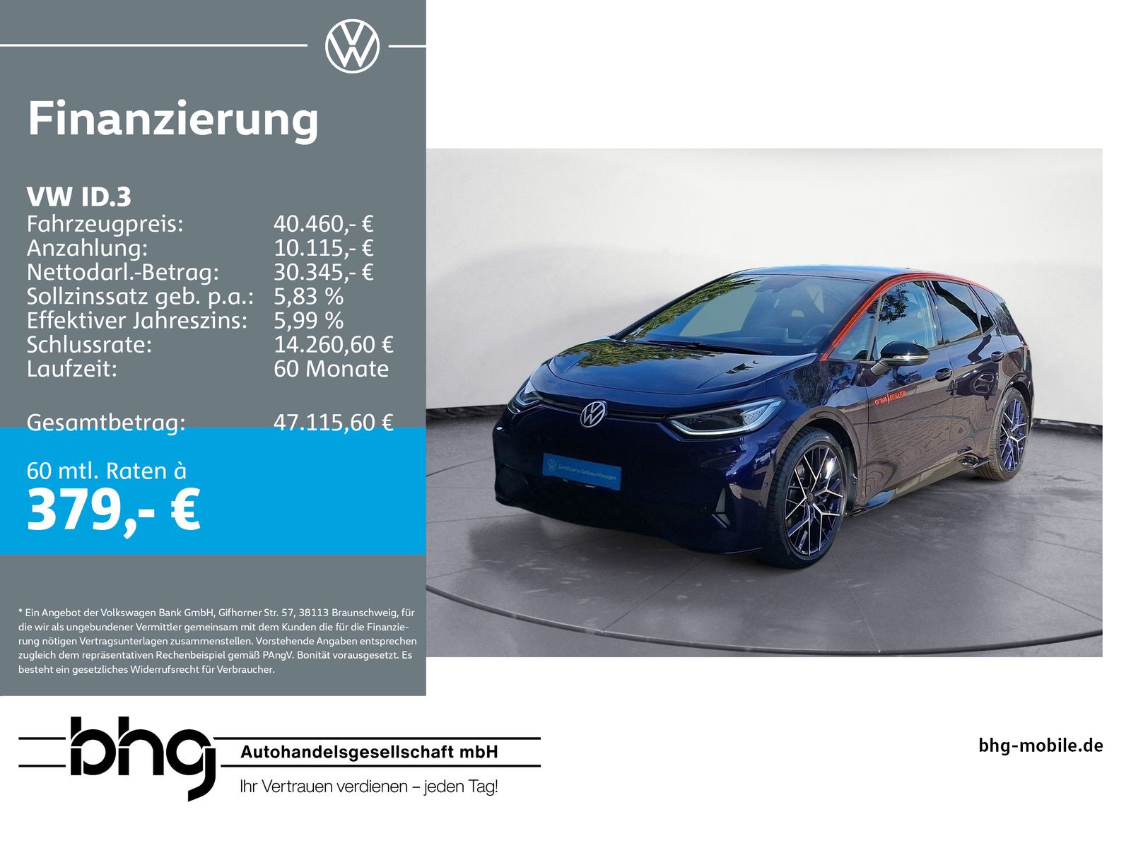 Volkswagen ID.3 GTX FIRE & ICE #KAMERA #KEYLESS #HARMAN-KAR