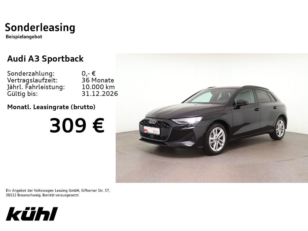 Abbildung Leasingangebot Audi A3 Sportback 35 TDI S tronic SONOS/LED/Navi+/Kam