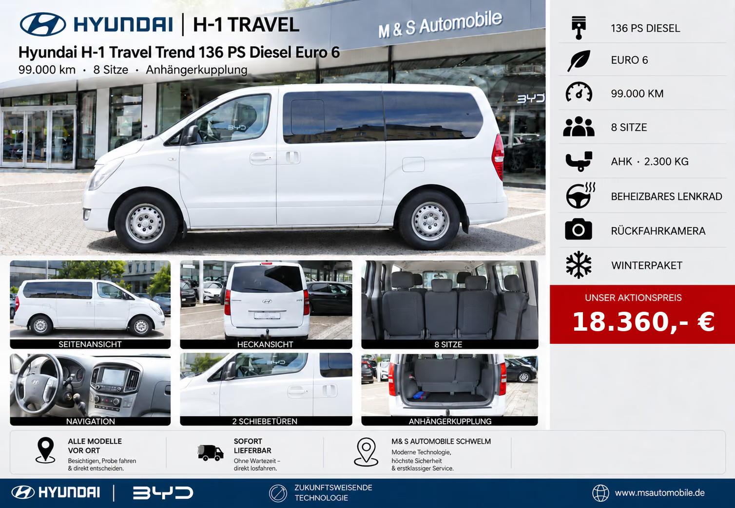 Hyundai H-1 Travel Trend 8.Sitzer °AHK-NAVI-Winterpaket