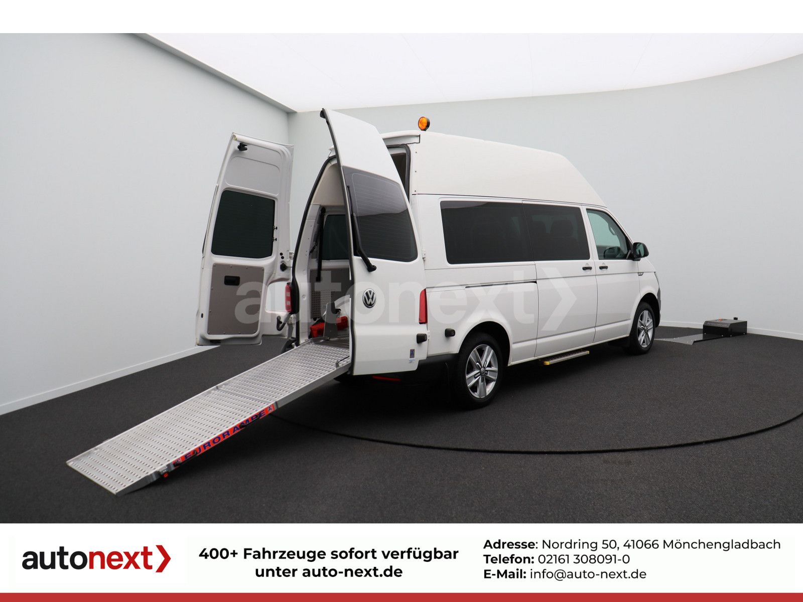 Volkswagen T6 Transporter Hochdach Rollstuhl-Rampe Tragestu