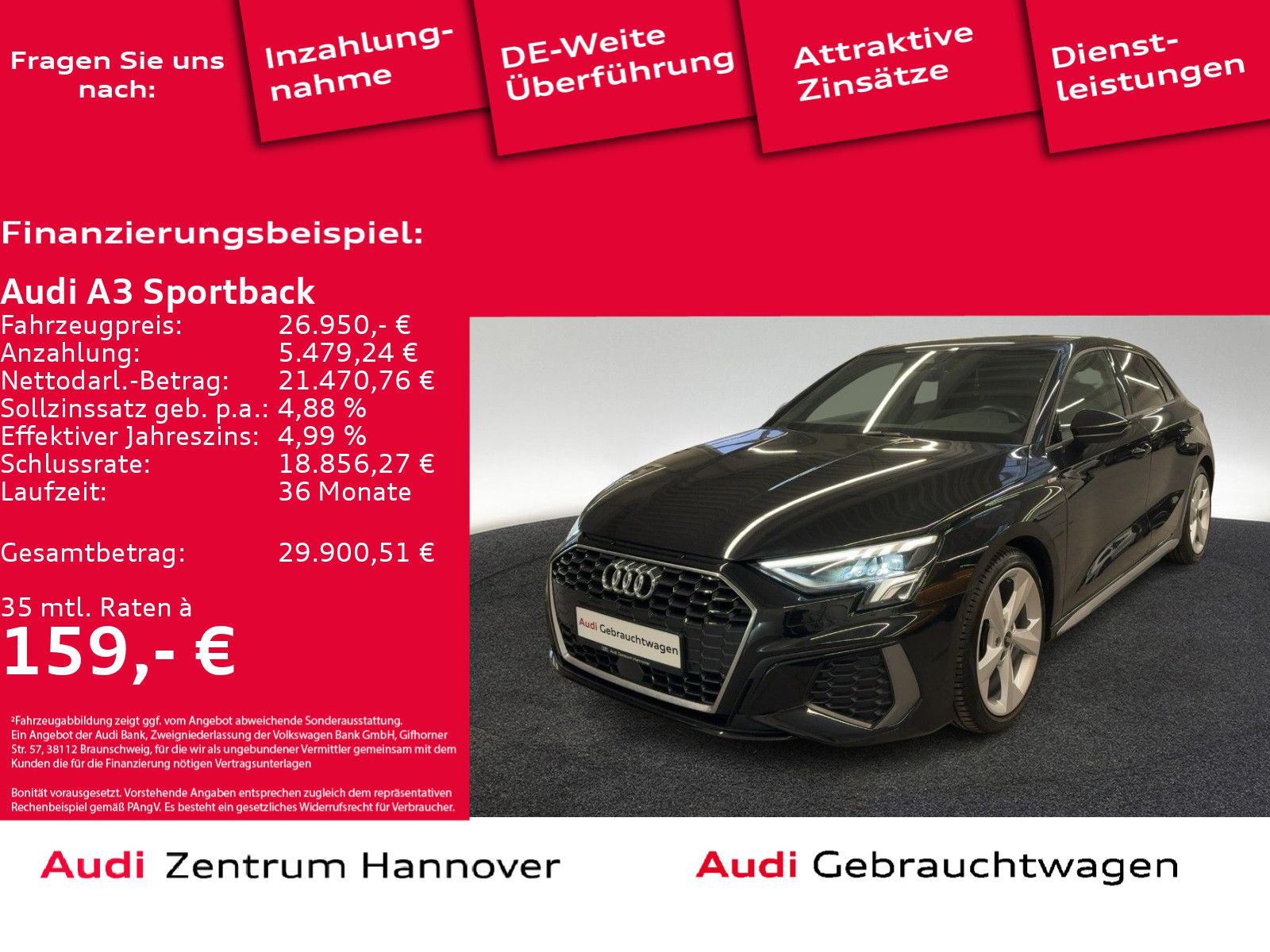 Audi A3 Sportback 35 TFSI S line Navi LED DAB