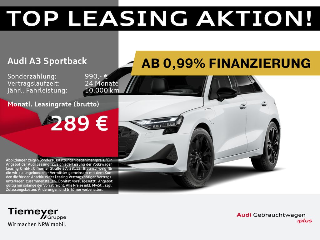 Audi A3 Sportback 40 TFSIe SONOS LEDER AHK HuD KAMERA