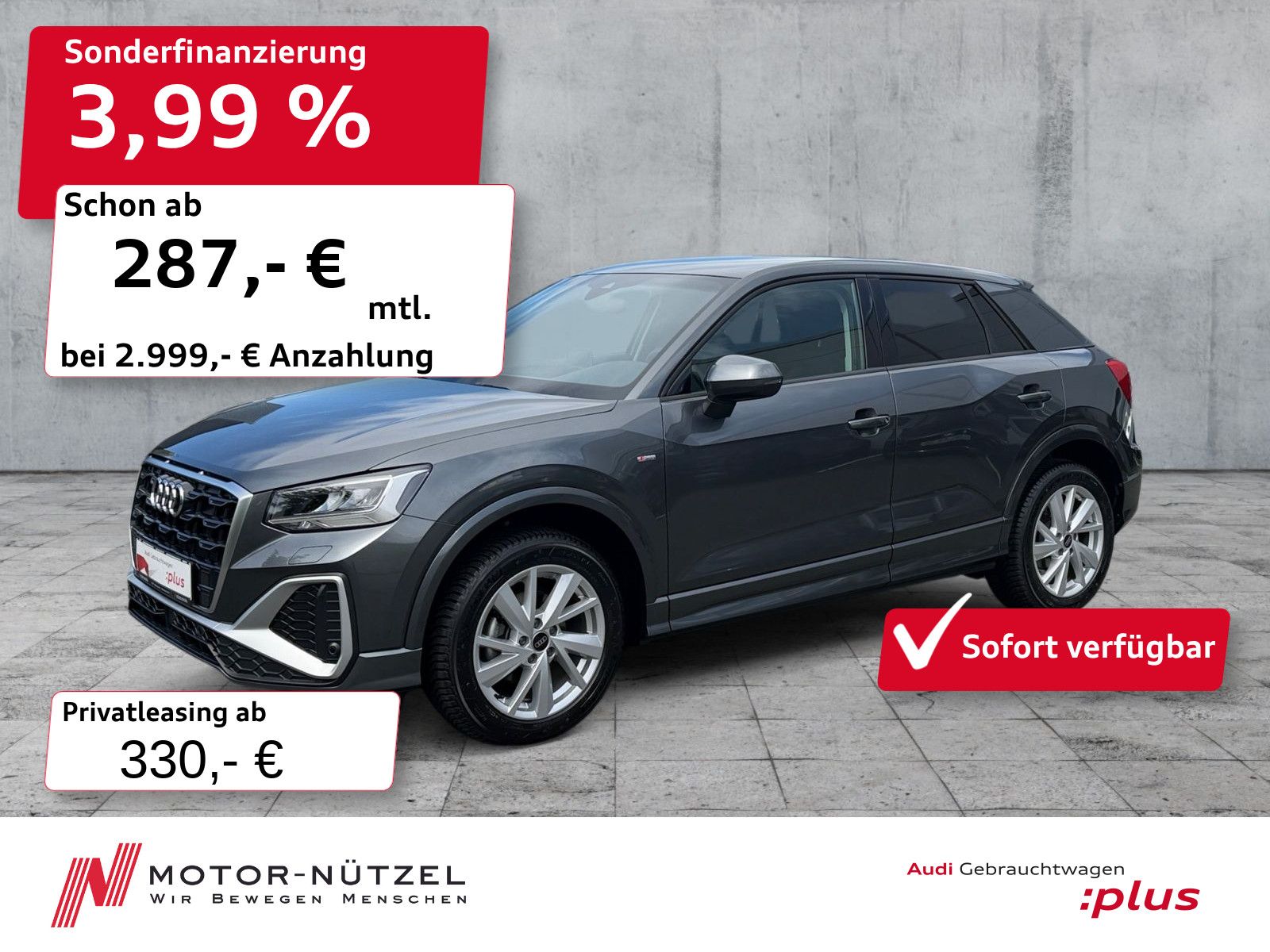 Audi Q2 30 TDI S-LINE LED+RDK+GRA+SHZ+LM
