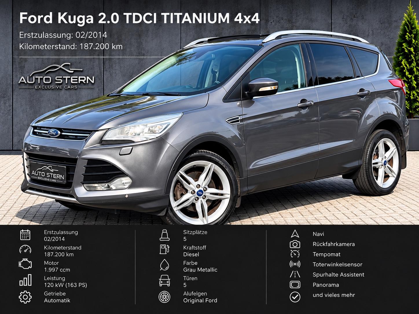Ford Kuga Titanium 2.0 TDCI PANO TTW NAVI RCAM 4x4