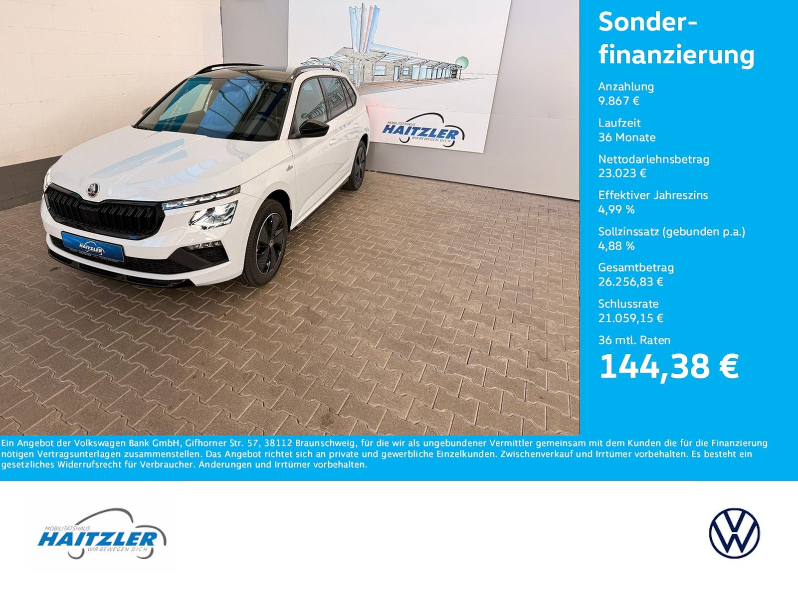 Fahrzeugabbildung SKODA Kamiq Monte Carlo 1,5 TSI DSG +Sportpaket +Navi