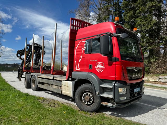 MAN TGX 33.500 4X6 HOLZ KRAN ANHÄNGER