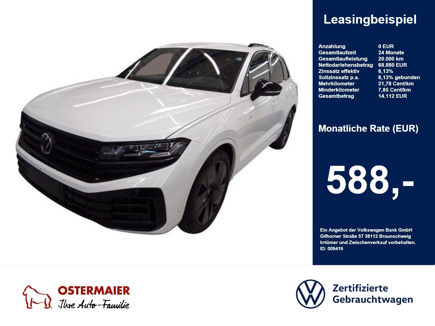 Volkswagen Touareg R 3.0eTSI 340PS NP.123T ACC.5J-G.AHK.ARE