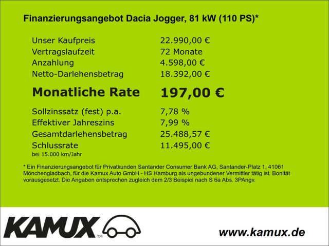 Dacia Jogger 1.0TCe 110 Extreme+LED+NAVI+KAMERA+7-SITZ