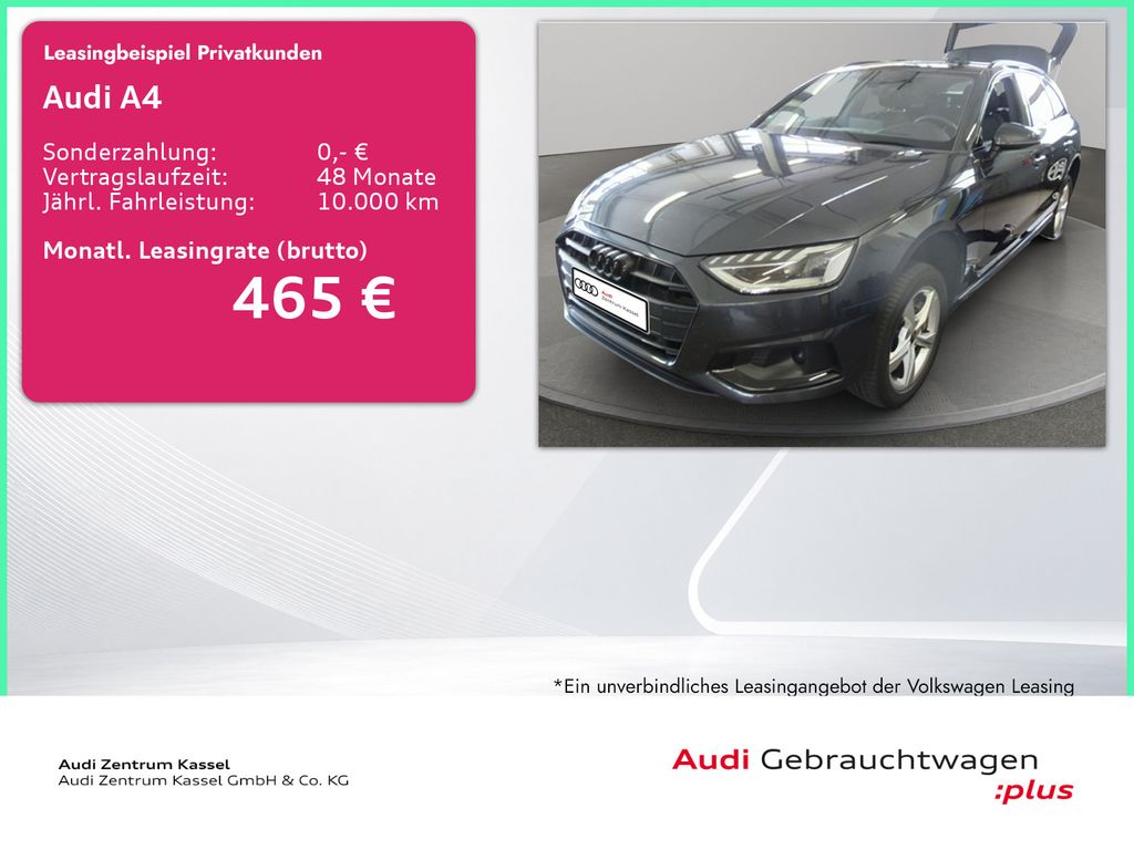 A4 Av. 40 TDI S line LED HuD AHK Kamera StandHZG