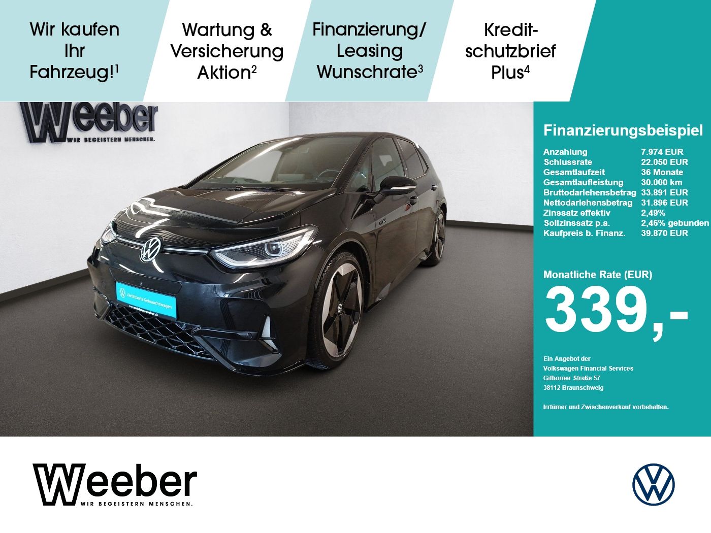 Volkswagen ID.3 GTX *360°CAM*WÄRMEPUMPE*HUD*H&K*ACC* Navi
