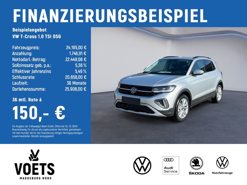 T-Cross 1.0 TSI  DSG Life LED-MATRIX+ACC+AZV+PDC