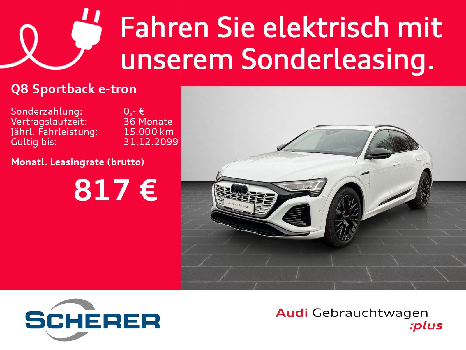 Audi Q8 e-tron Sportback 55 quattro S line NAVI B&O A