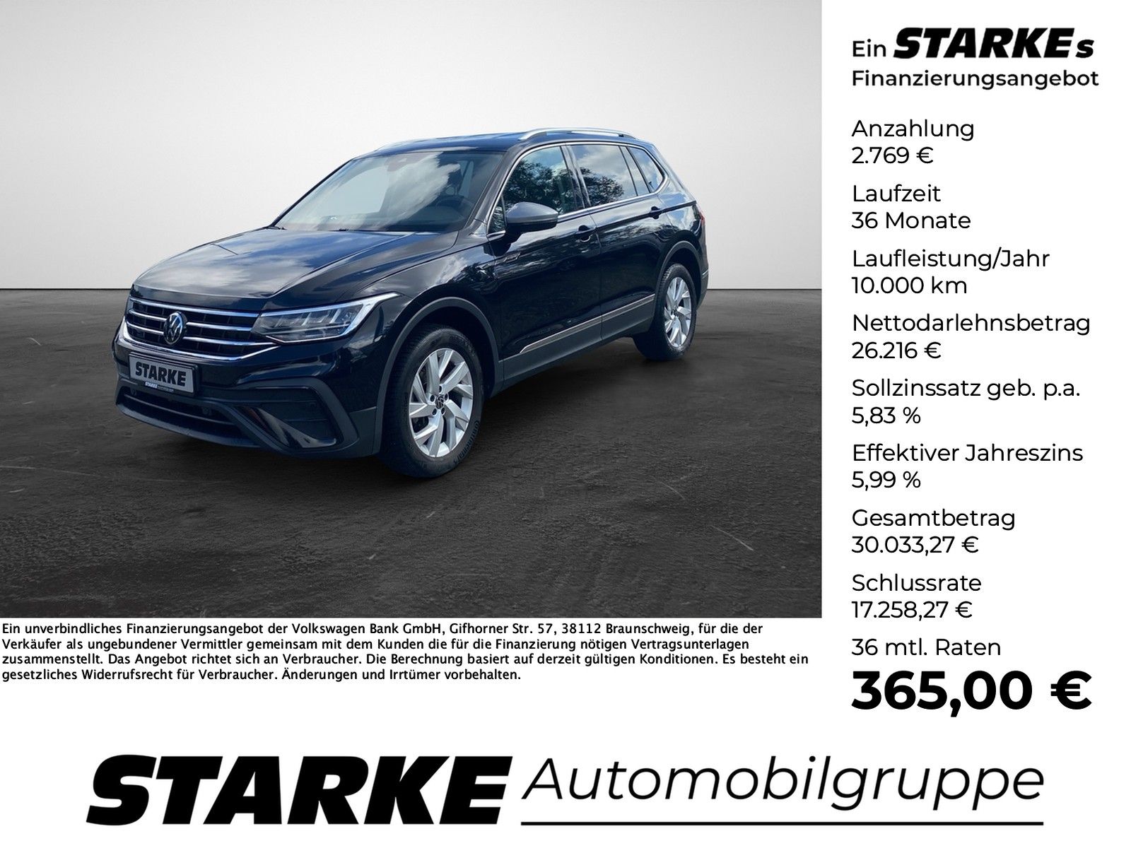Volkswagen Tiguan Allspace 2.0 TDI DSG Life  AHK Navi LED K