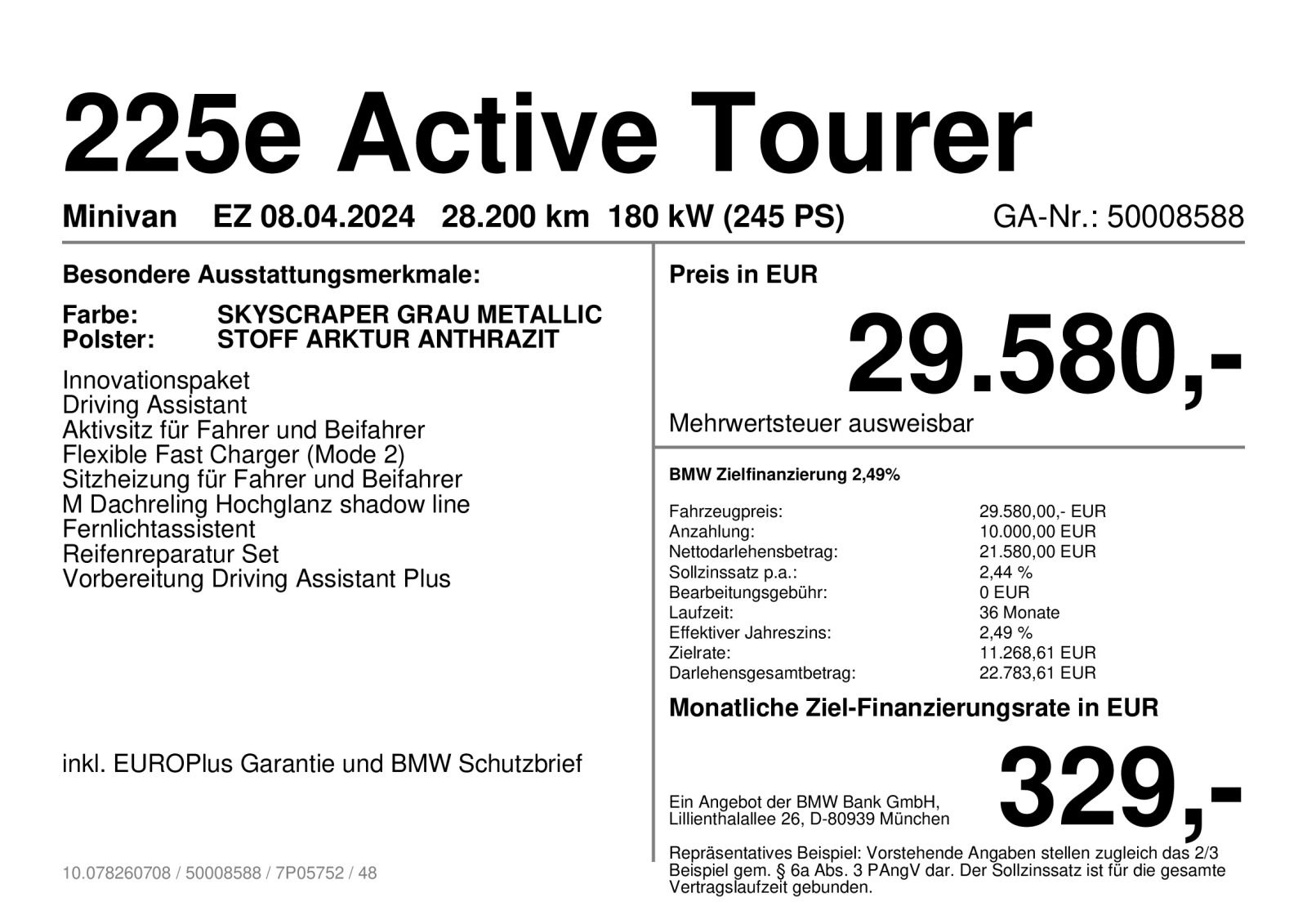 BMW 225e Active Tourer Steptronic DCT xDrive Navi imagem 2