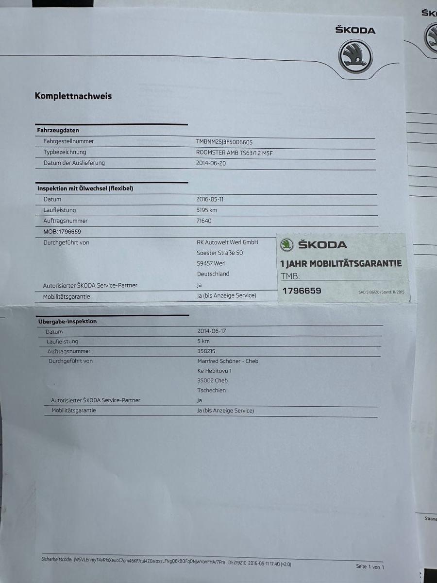 Skoda Roomster 2015 — photo 13