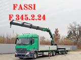 Mercedes-Benz ACTROS 2645 * FASSI F345.24 + FUNK + Anhänger - Autotransporter Anhänger