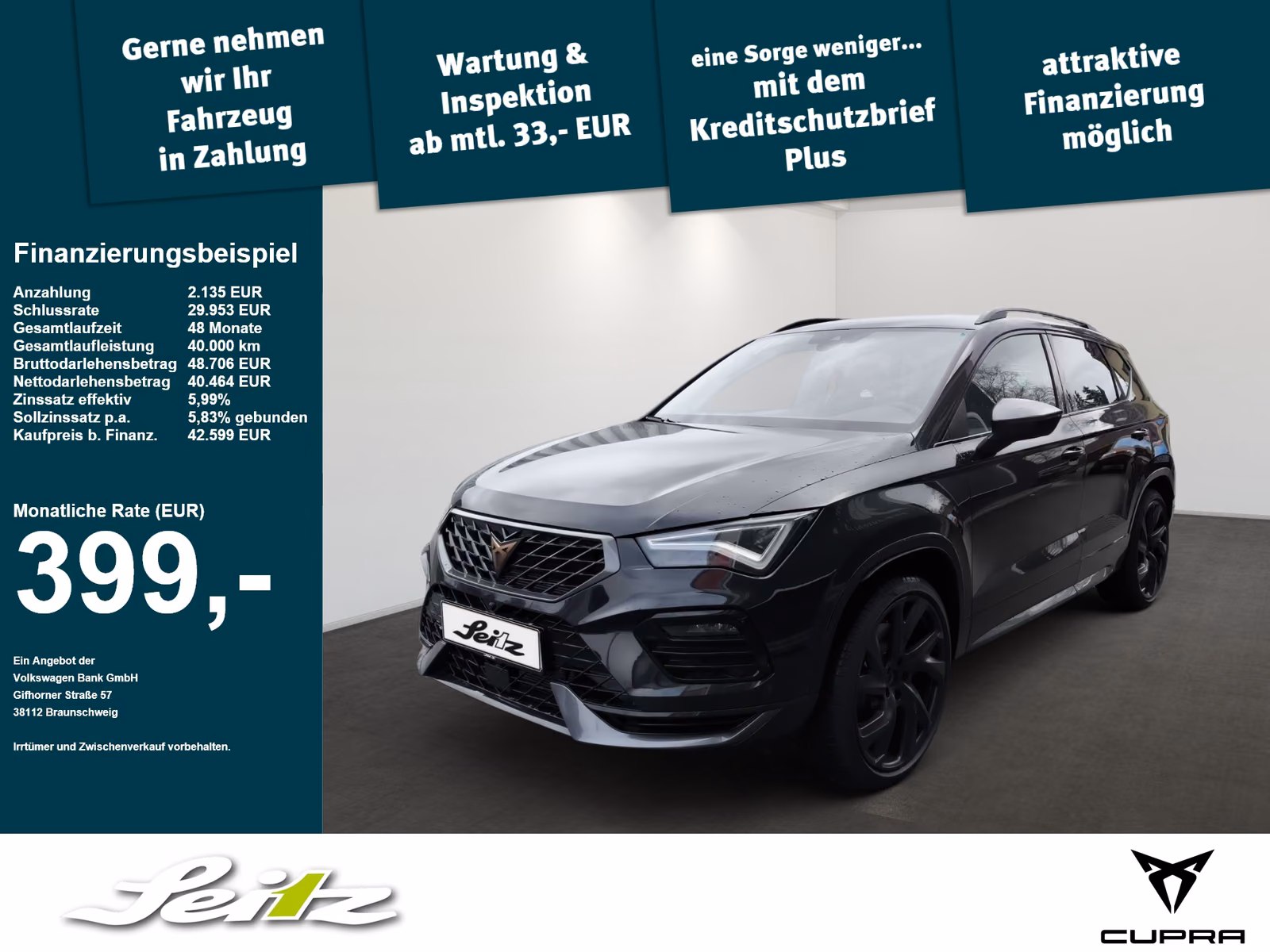 Cupra Ateca 2.0 TSI 4Drive VZ *AHK*NAVI*KAMERA*