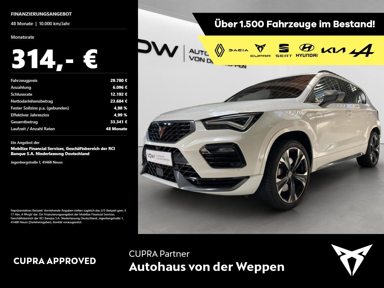 Cupra Ateca 4Drive 2.0 TSI AHK, Travel Ass., SHZ
