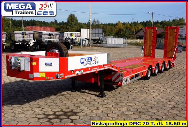 MEGA 70,0 T DMC Tieflader, Ausziehbarer 18,0 m, PTO !
