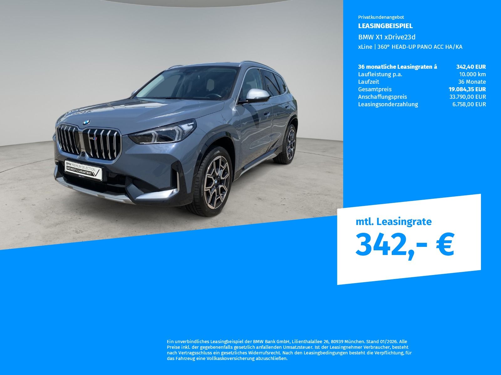 BMW X1 xDrive23d xLine 360° HEAD-UP PANO ACC HA KA foto 2