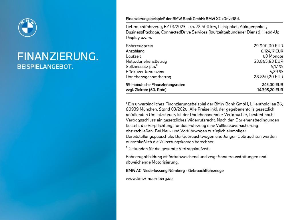 BMW X2 xDrive18d *HUD*Pano*AHK*Sportsitze