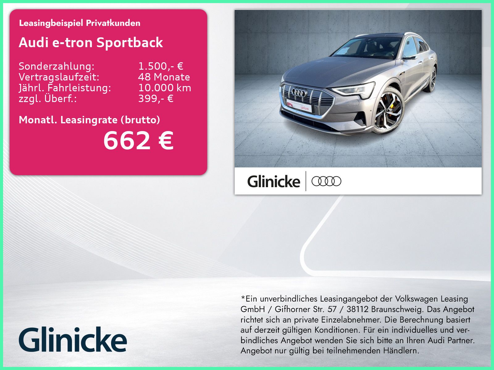 Audi e-tron Sportback advanced 50 S line/Pano/B&O/HuD