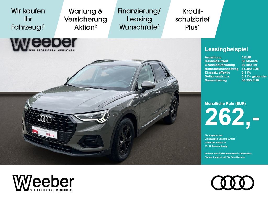 Audi Q3 *AHK*NAVI*LED*GRA*18ZOLL*5J GAR*KESSY*SHZ*