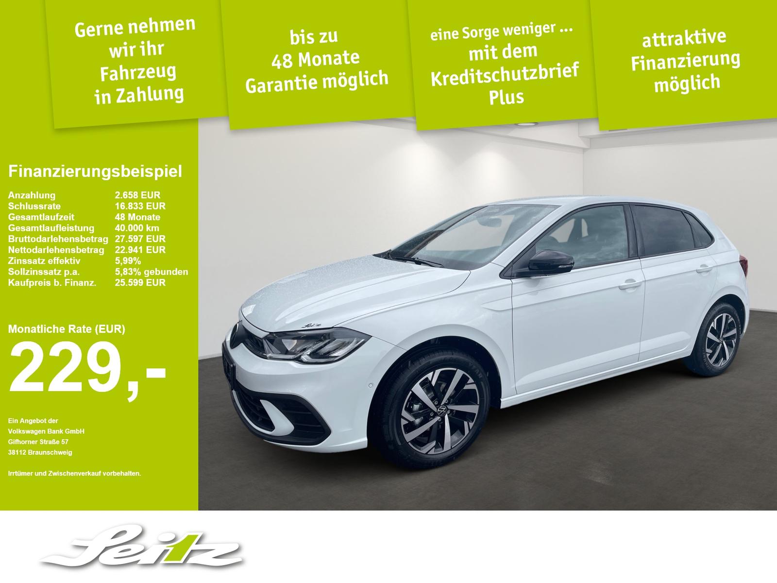 Volkswagen Polo 1.0 Life TSI Energy *NAVI*PDC*SITZHZG*LED*