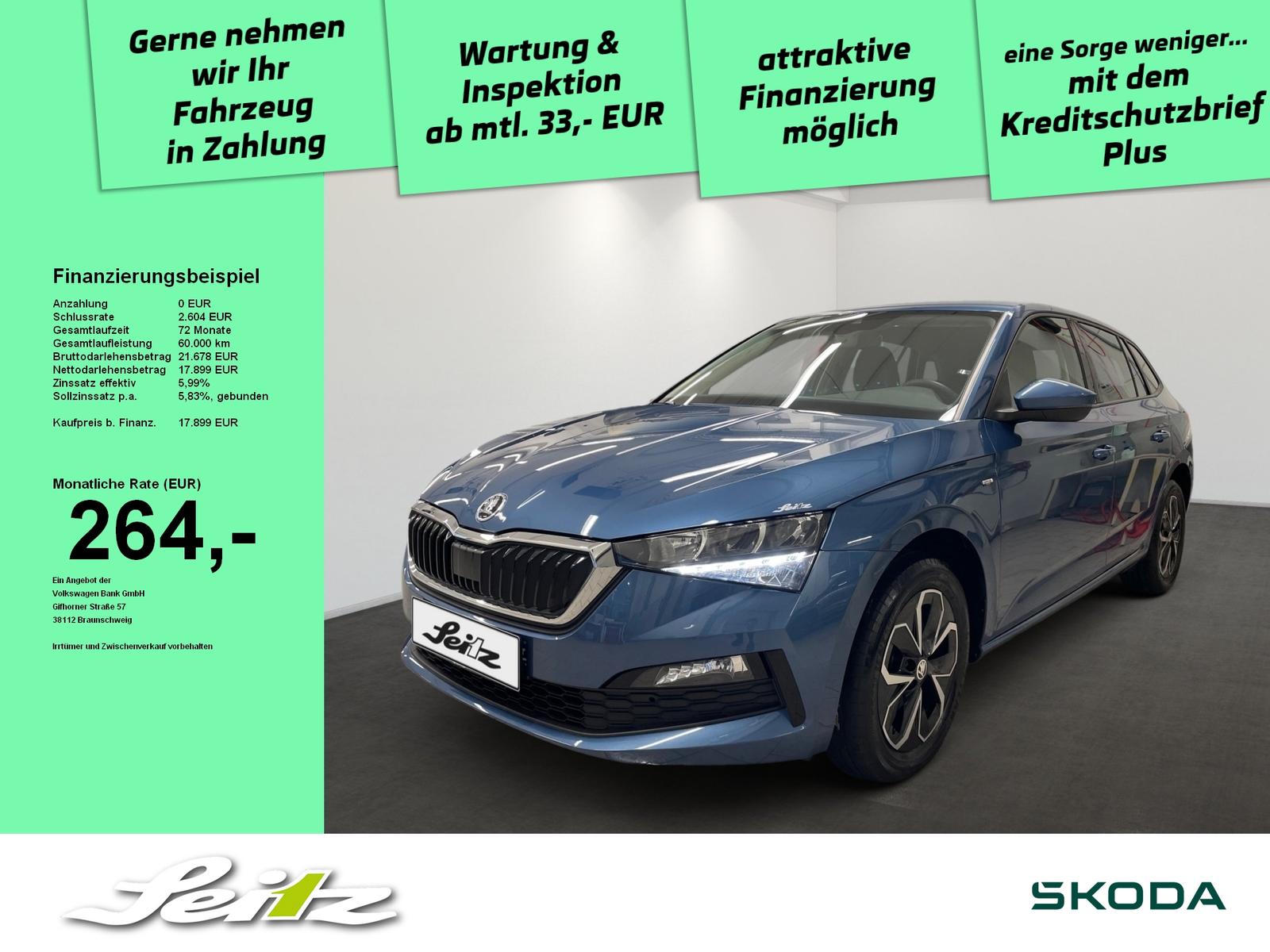 Skoda Scala 1.5 TSI Drive 125 *LED*NAVI*PARKSENSOR*