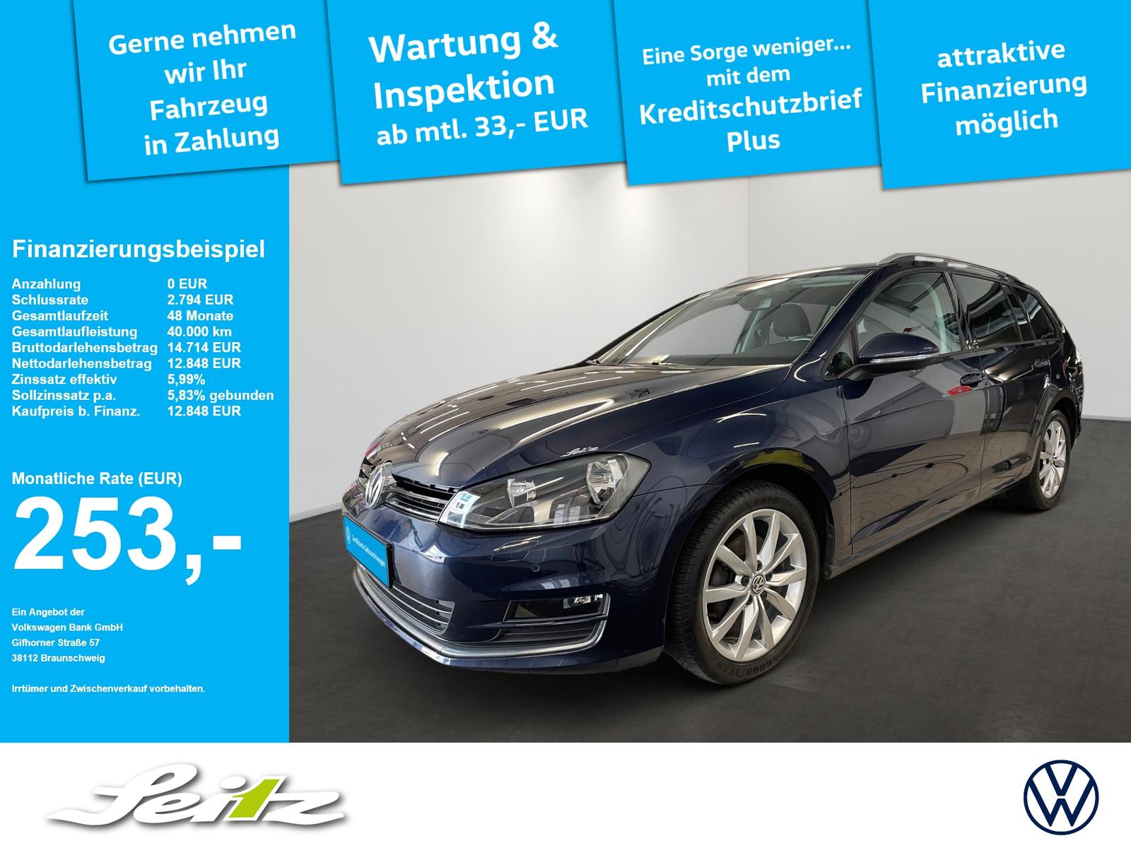 Volkswagen Golf VII Variant 1.4 TSI Allstar *AHK*PDC*SITZH*