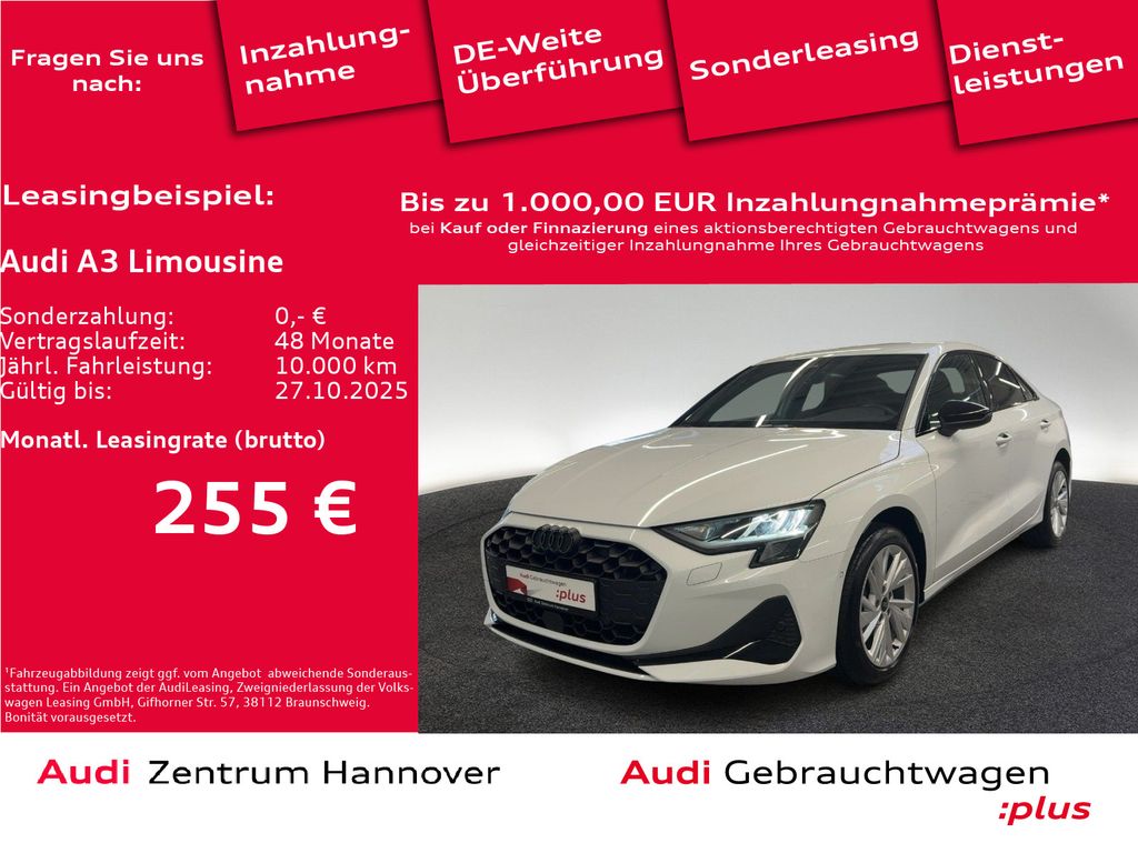 A3 Limousine advanced 30 TFSI Kamera AHK Navi AC