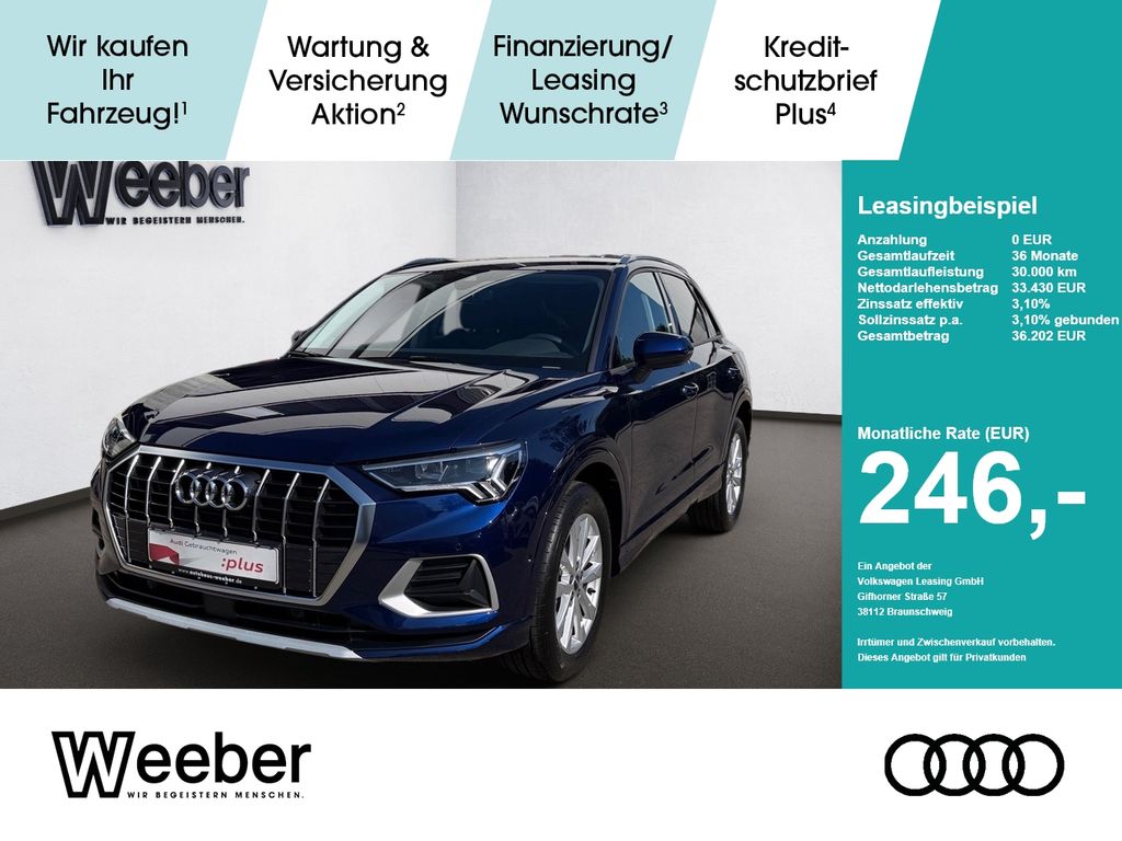 Audi Q3 *AHK*NAVI*LED*GRA*18ZOLL*KESSY*SHZ*5J GAR