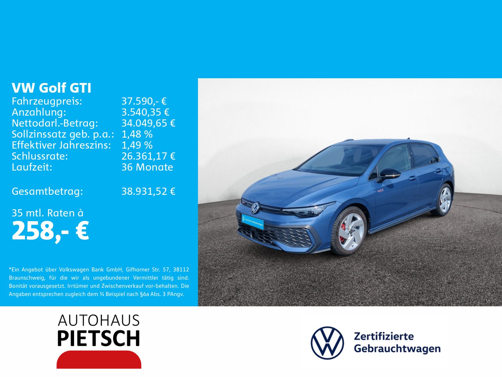 Volkswagen Golf VIII GTI 2.0 TSI DSG AHK HUD IQ.Light foto 2
