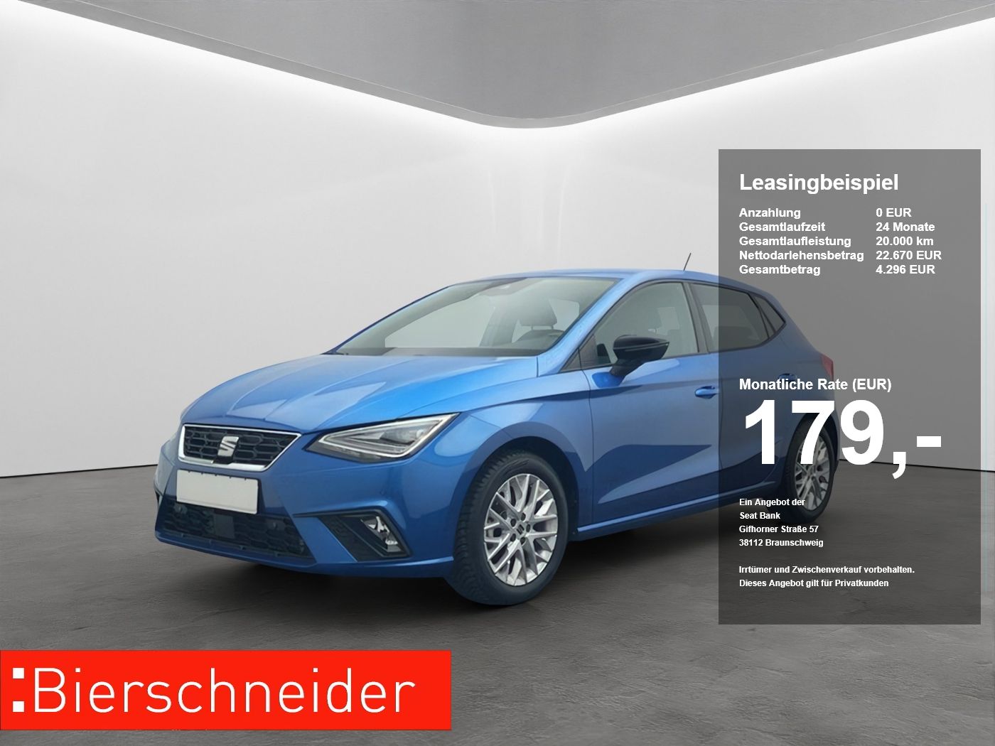 Seat Ibiza 1.0 TSI DSG FR ab 136.- EUR mtl. 990.- Anz