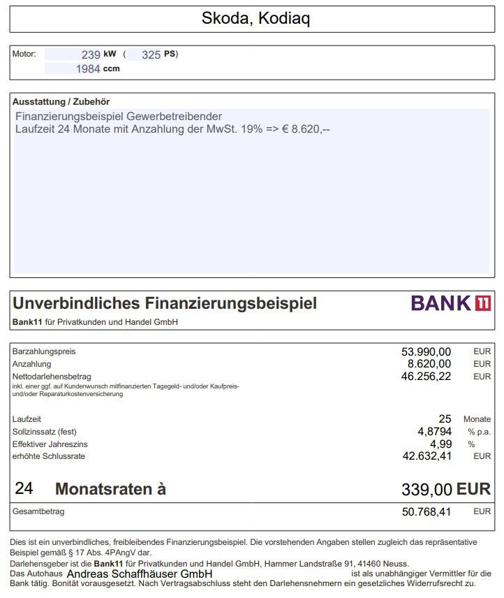 Fahrzeugabbildung SKODA Kodiaq RS 2.0 TSI 239 kW 4x4 ABT TUNING 20"