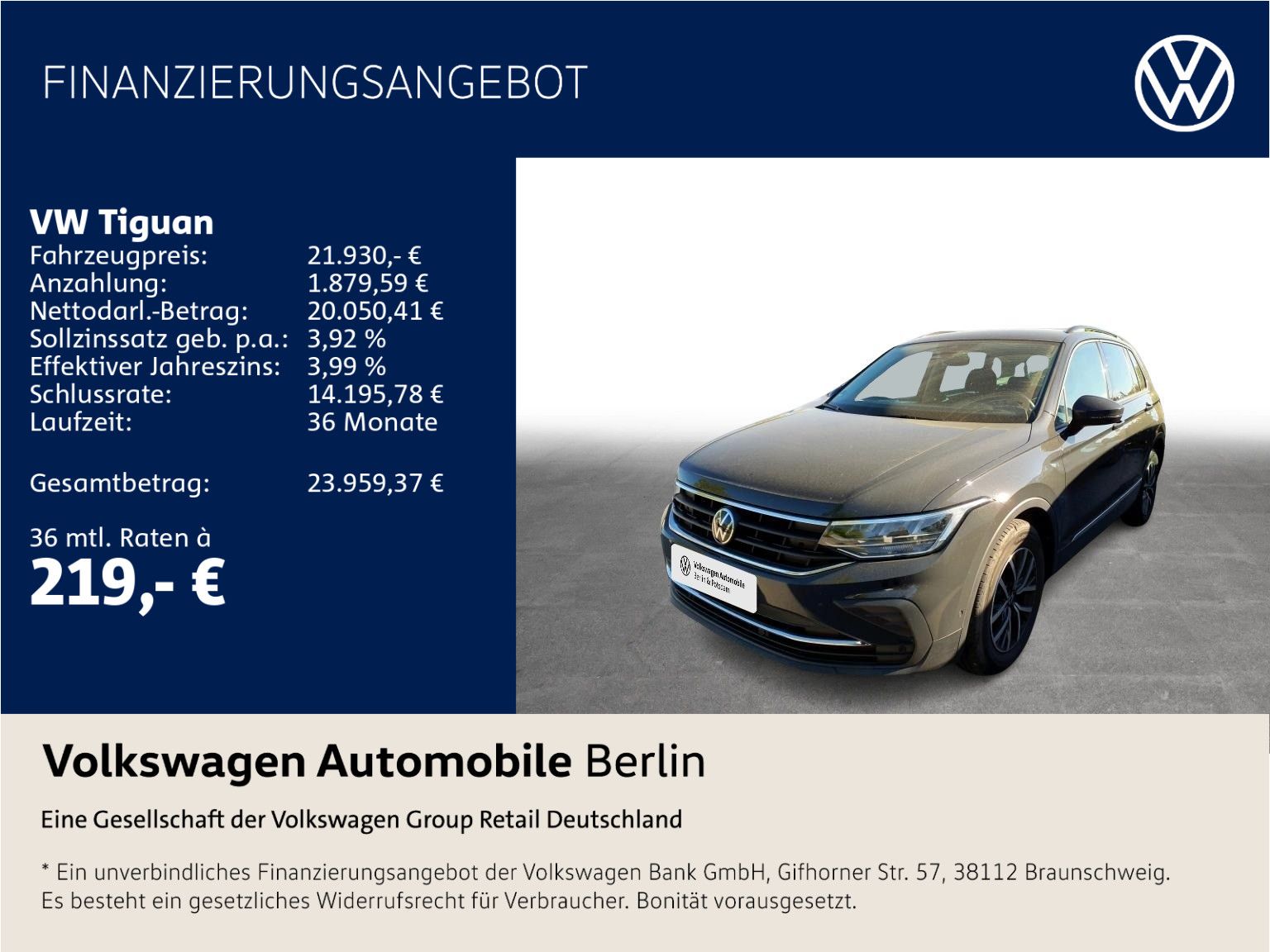 Volkswagen Tiguan 1.5 TSI Life Navi LED Kamera SHZ APP Park